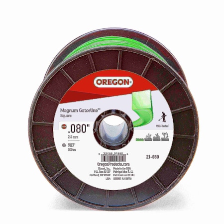 Oregon Gatorline Square Trimmer Line, .080" by 980', 3Lb Spool 21-880